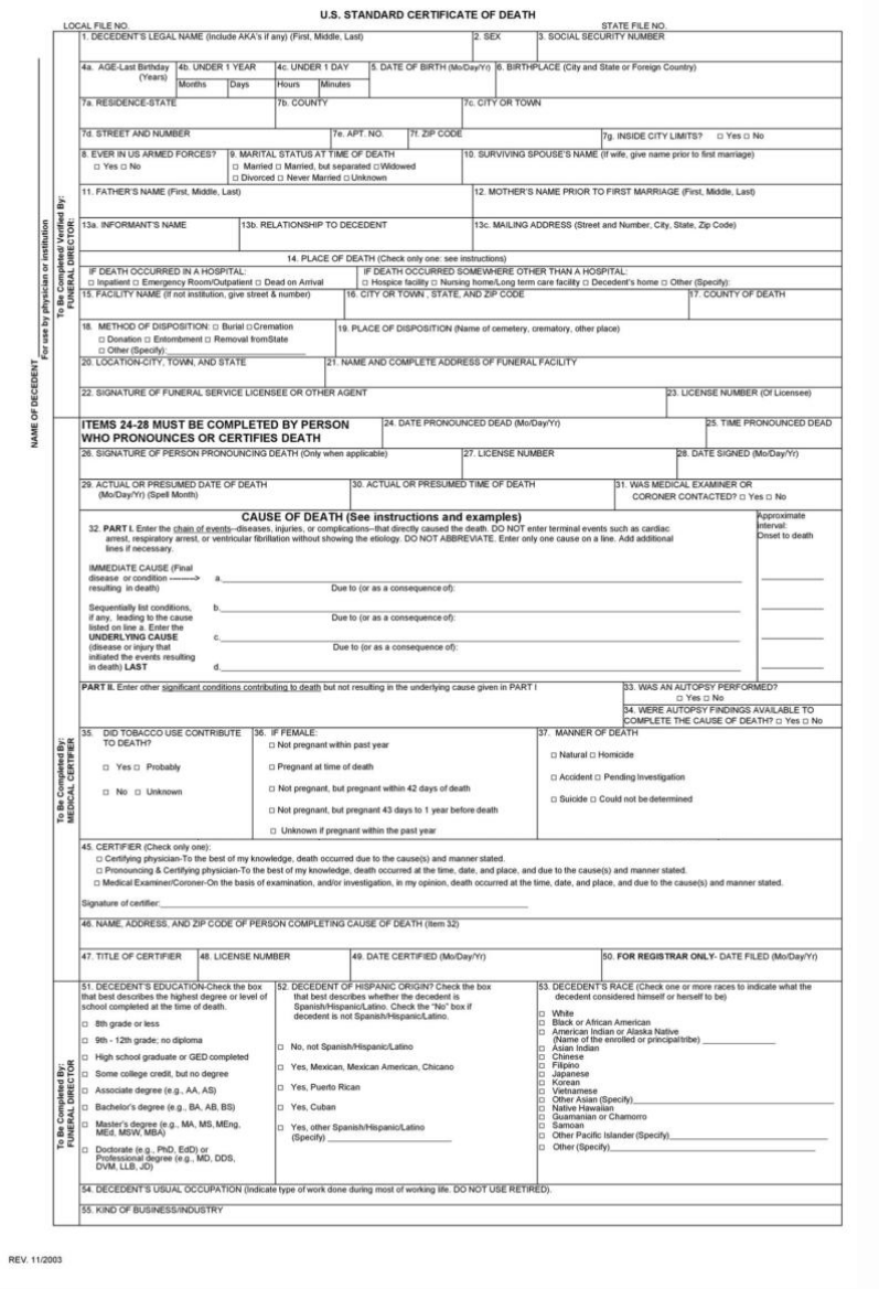 Fake Death Certificate ⚱ 20 With Regard To Fake Death Certificate Template